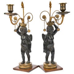 Pair Regency Candleholders
