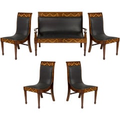 5 Piece Neoclassic Style Parlour Suite