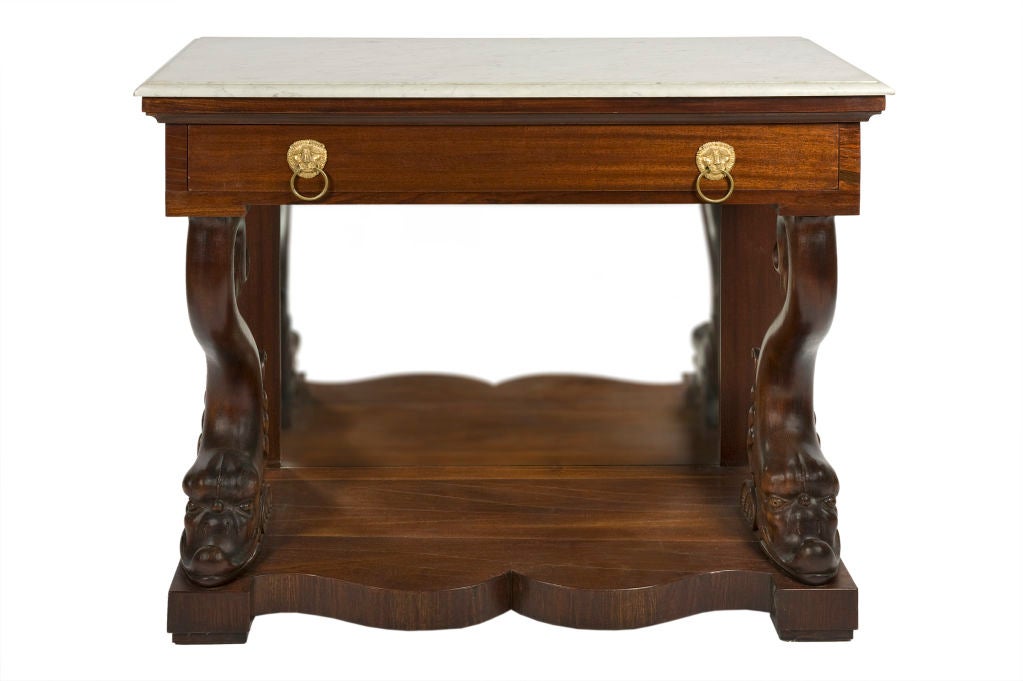 Marble Top Console Table