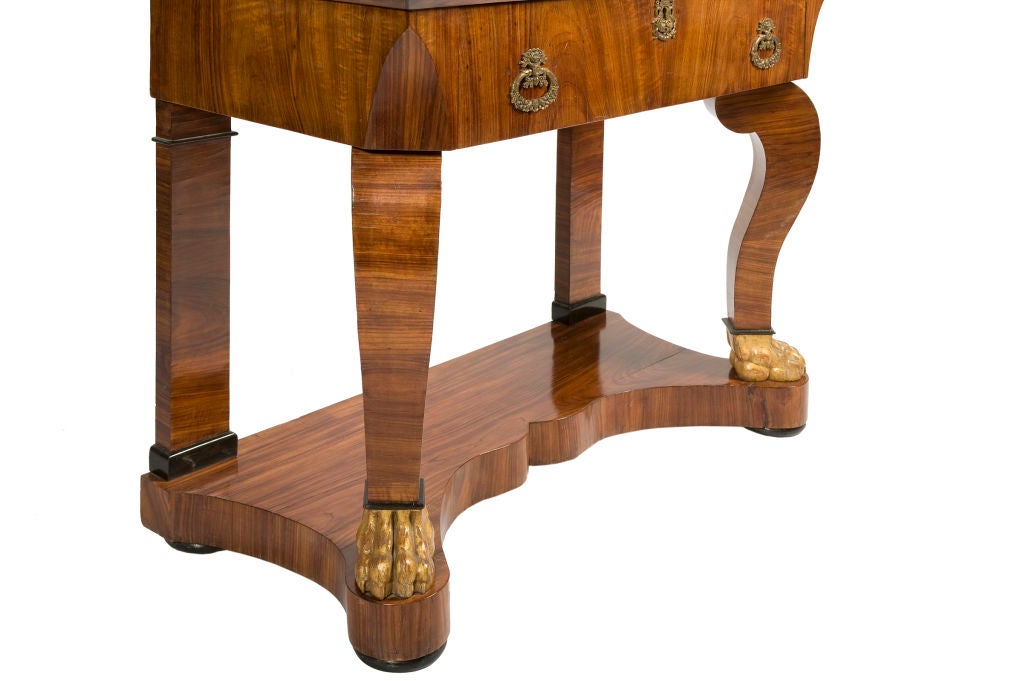 Gilt Dutch Mahogany Dressing / Writing Table For Sale