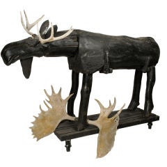 Used "Bruce The Moose" - Nova Scotia Folkart Sculpture
