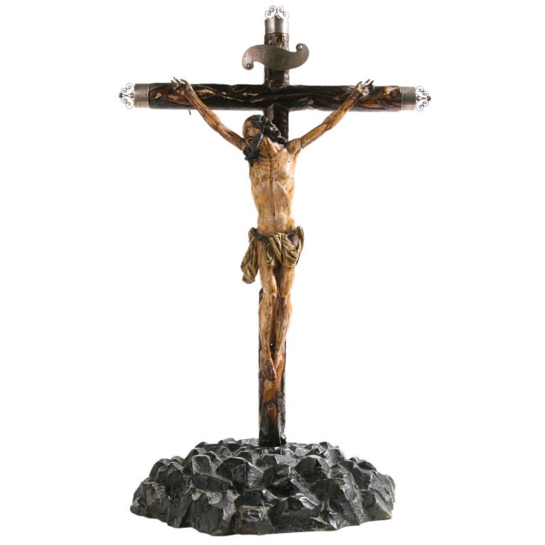 18th Century Spanish Depiction of Jesus on the Cross