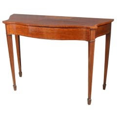 George III Period Serpentine Front Mahogany Serving Table