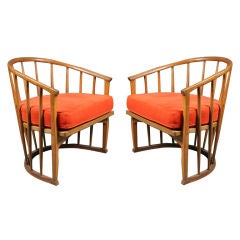 Vintage Pair of Modernist Bentwood Chairs by John Van Koert