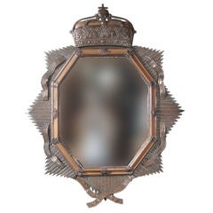 Unusual Copper Octagonal Mirror 11
