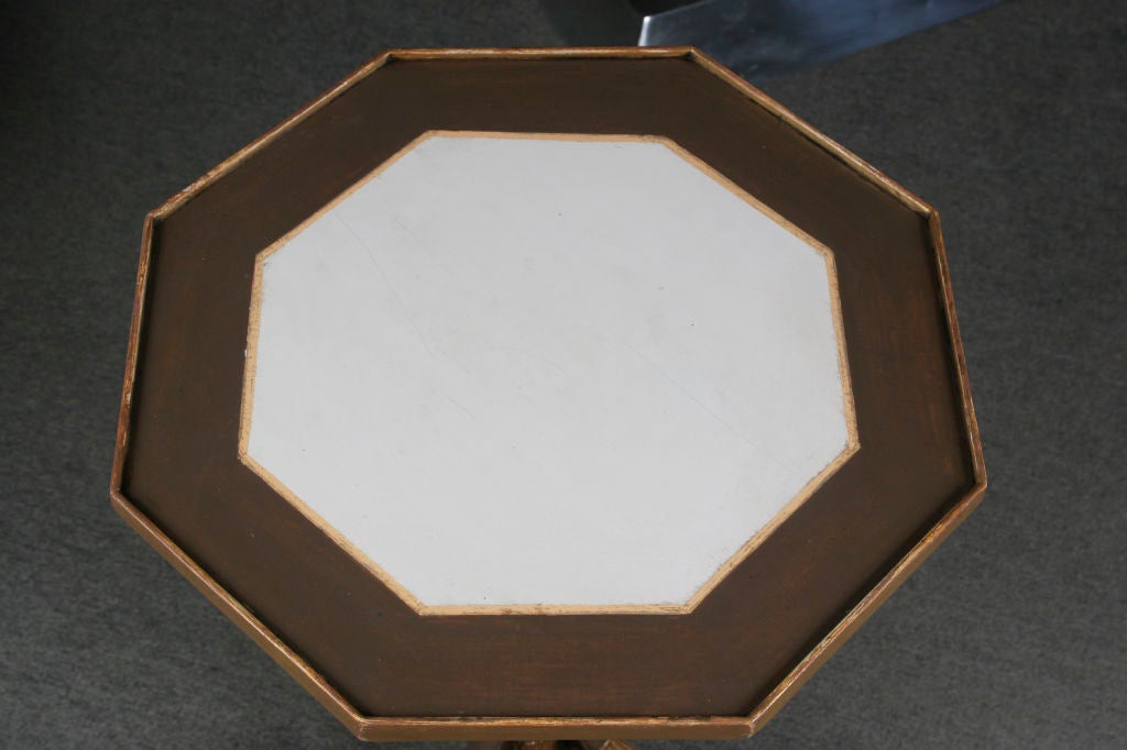 English Regency Period Painted And Parcel Guilt Octagonal Table