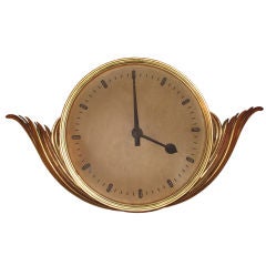 Art Deco Gilt Wood Clock