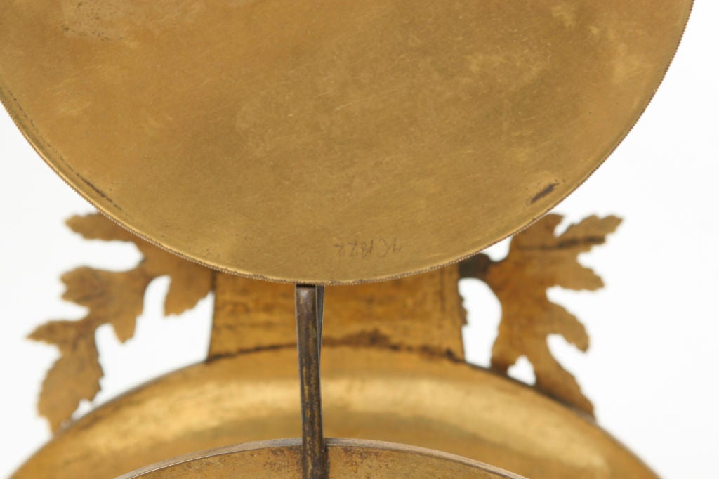 Rare Louis XVI Period Enamel and Gilt Bronze Clock For Sale 2