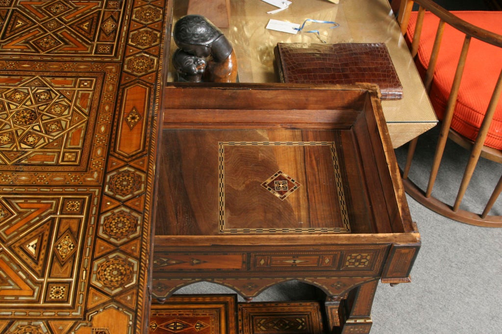Extremely Fine, Extensively Inlaid Syrian Gaming Table 2