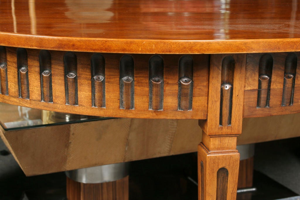 Neoclassical Beautiful Pair of Solid Olivewood Console Tables