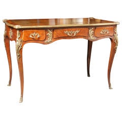 Louis XV Style Kingwood Leather Top Desk