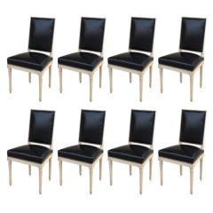 Set Of  8 Dining Chairs Attributed To Maison Jansen