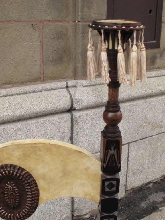 19th Century Carlo Bugatti Walnut High Back Mosque Chair