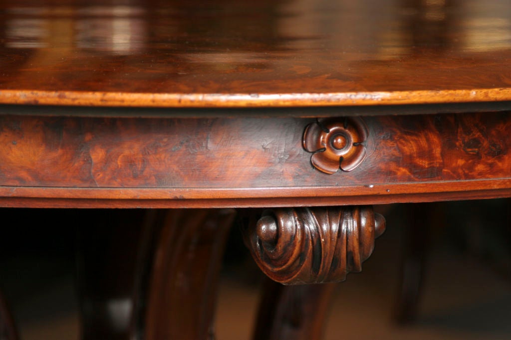 William IV Walnut Circular Table In Good Condition For Sale In Montreal, QC