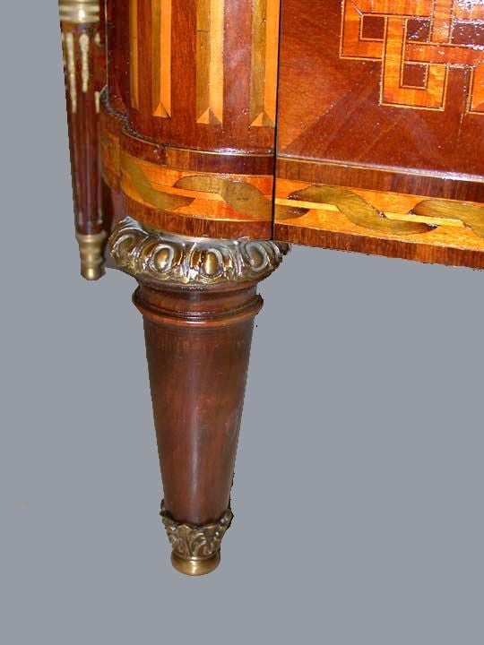 French Louis XV-XVI Style Marquetry Commode