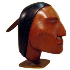 Hagenauer Wooden Bust Modeled as an Indian