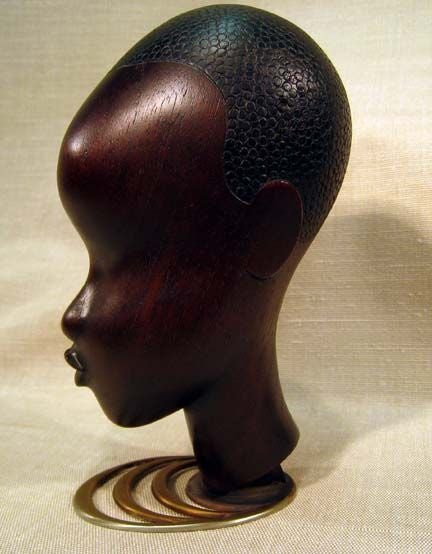 Carved Hagenauer Bust of African Woman