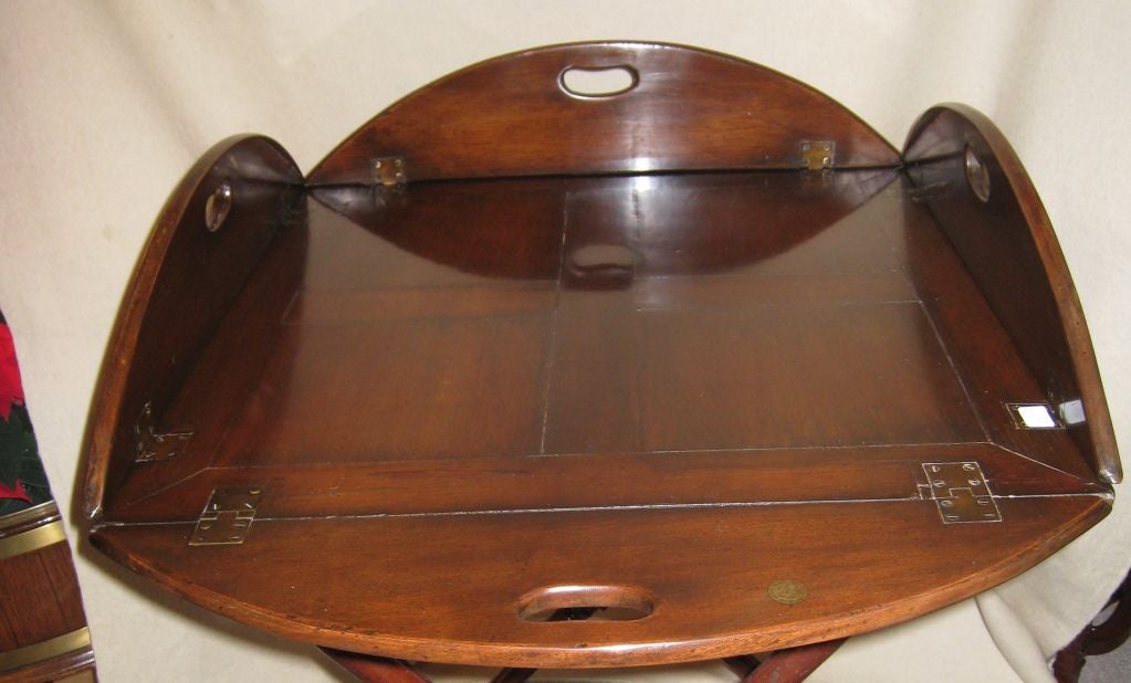 Victorian Mahogany  Butlers Tray on Stand