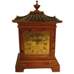 Chinoiserie Style  Polychrome Mantel Clock