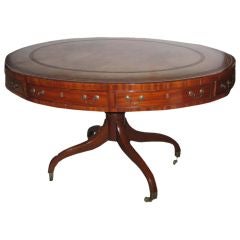 Regency  Mahogany Oval Drum Table