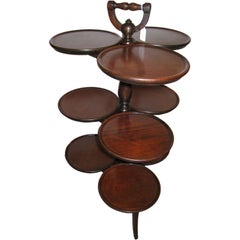 Victorian Mahogany Nine-Tray Plate Stand