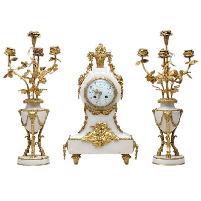 Napoleon III Three-Piece Chimney Garniture