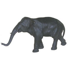 Meiji (1868-1912) Period Cast Bronze Elephant