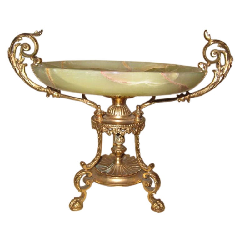 Napoleon III Gilt Bronze and Onyx Tazza