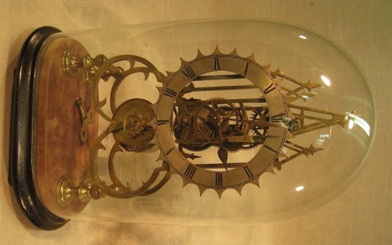Three Spire Gothic  Style Skeleton Clock