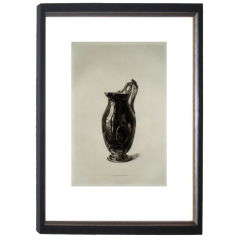 Chic French Etching Of Objet From The Louvre