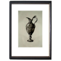 Chic French Etching Of Objet From The Louvre