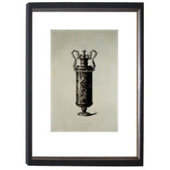 CHIC FRENCH ETCHING OF OBJET FROM THE LOUVRE
