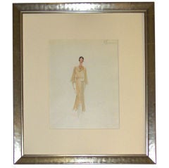 ORIGINAL FASHION SKETCH FROM THE HOUSE OF PREMET