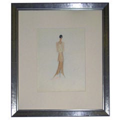 ORIGINAL FASHION SKETCH FROM THE HOUSE OF PREMET