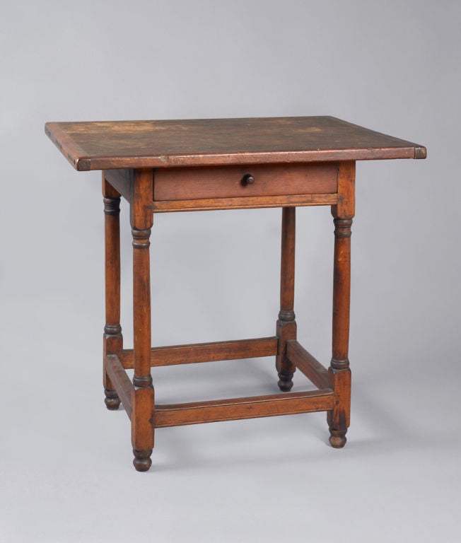 Rare Diminutive Size Queen Anne One Drawer Tavern Table