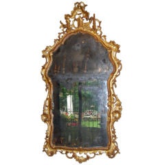 18th Century Italian Carved Giltwood Mirror