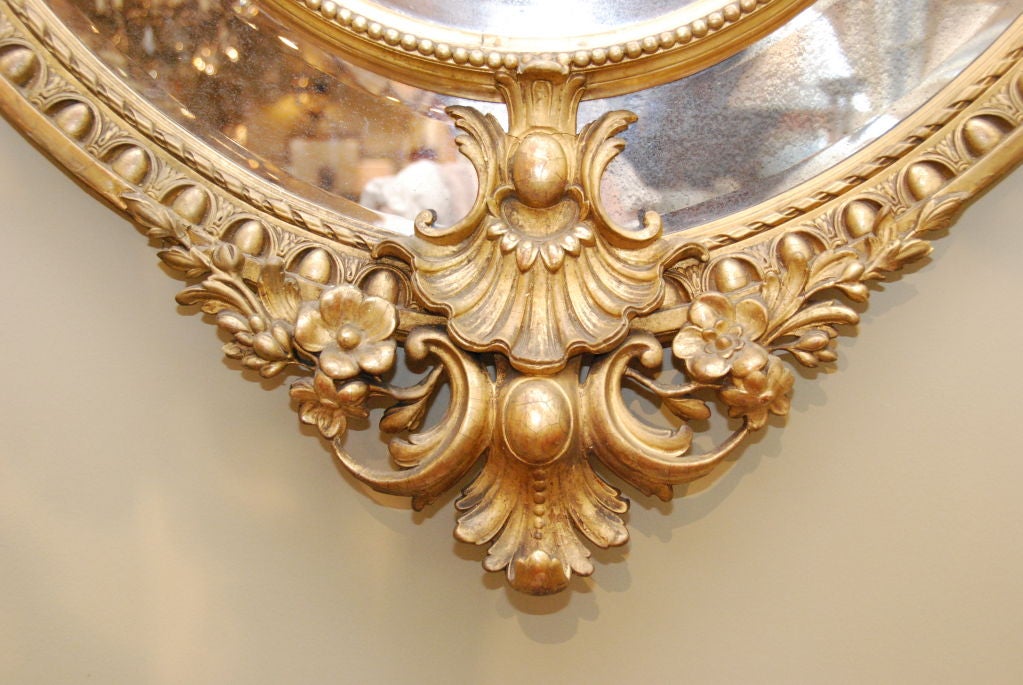 Gilded Oval Mirror