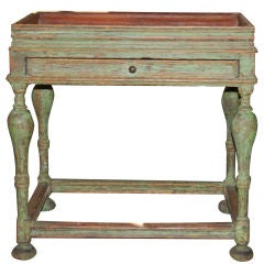 Rare Swedish Painted Tray Top Tea Table