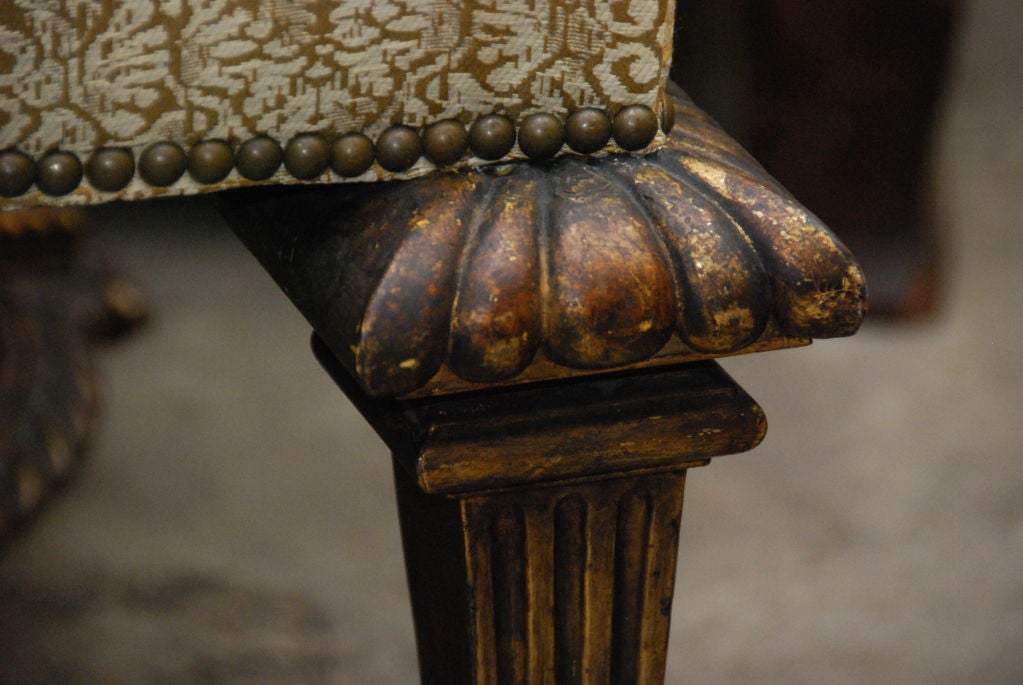 Pair of Giltwood Ottomans