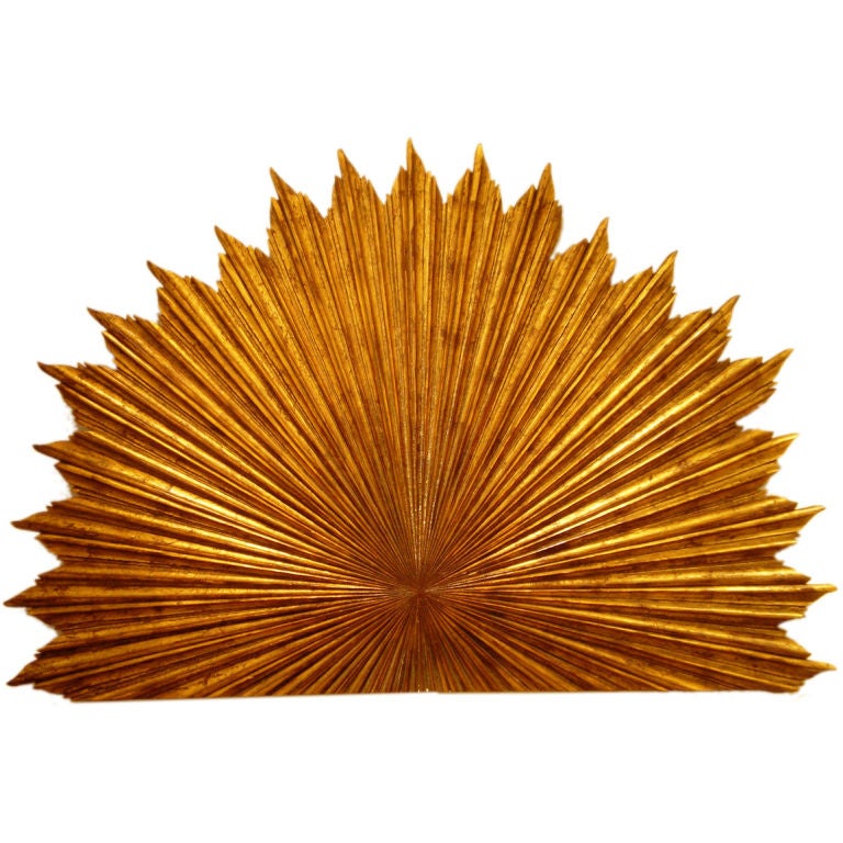 Gilt Wood Carved Sunburst