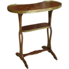 Louis XVI Style Kidney-Shaped Parquetry Side Table