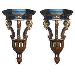 Pair of Italian Carved Wall Brackets