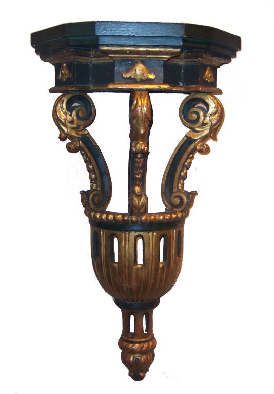 Pair of Italian Carved Wall Brackets