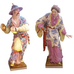 Antique Pair of Chinoiserie Figures