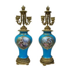 Pair of Sevres-Style Candelabra by Henri Picard