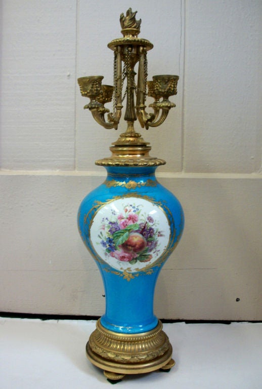 Pair of Sevres-Style Candelabra by Henri Picard For Sale 4