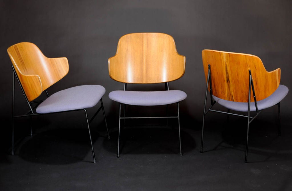 Danish Suite of Ib Kofod Larsen Arm Chairs