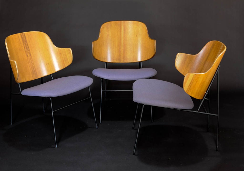 Mid-20th Century Suite of Ib Kofod Larsen Arm Chairs