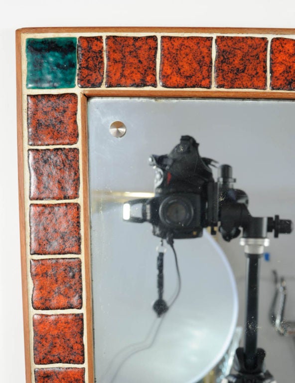 1960's Danish Tiled Mirror