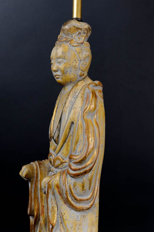 Plaster Gump's Tall Quan Yin Lamp